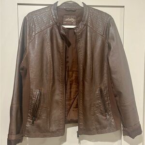 Dark Brown Pleather Jacket